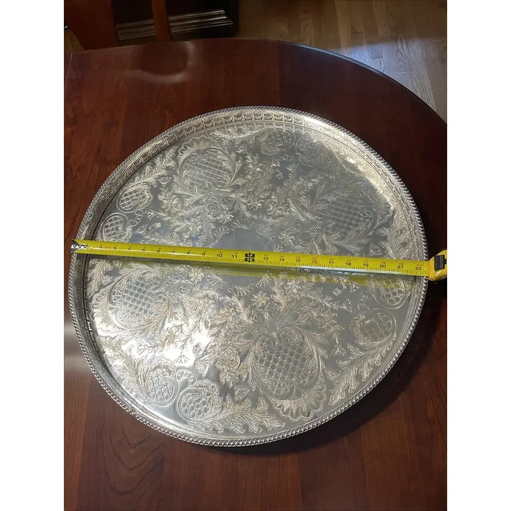 Sheffield Silver Punch Bowl Footed Tray Whiting Louis XV 197g Sterling Ladle Lot
